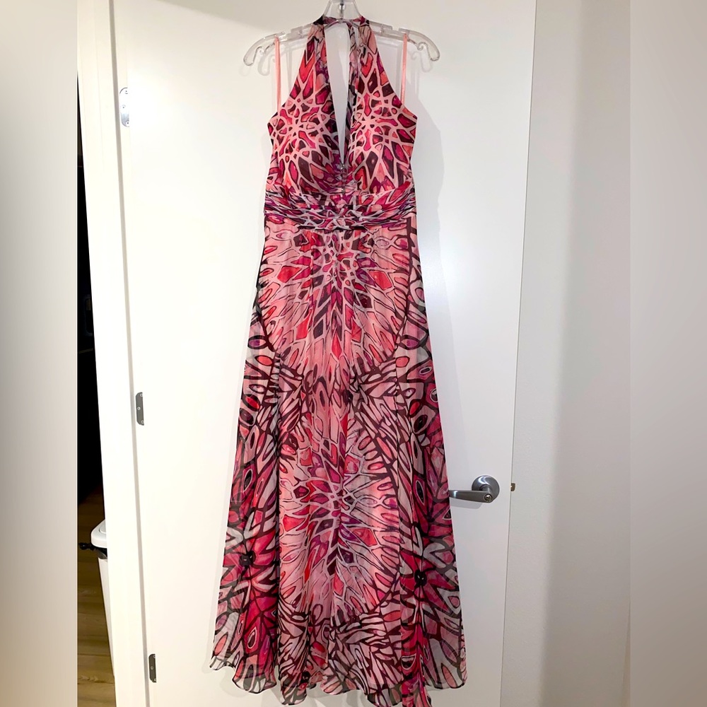 Brand New Print design formal length gown